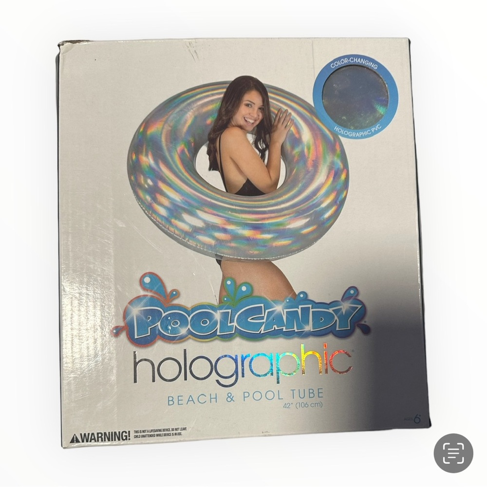 Poolcandy holographic beach and pool tube NIB